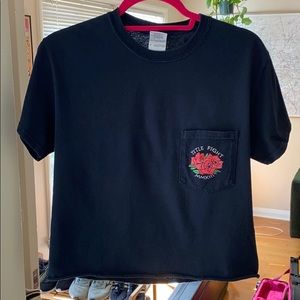 Title fight small crop top